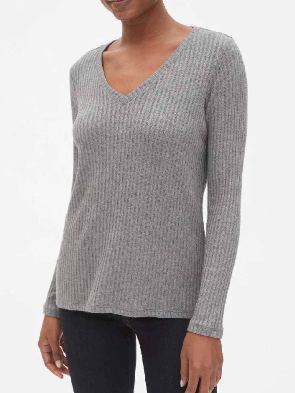 \GAP\ Softspun Ribbed Slim Fit Long Sleeve Top
